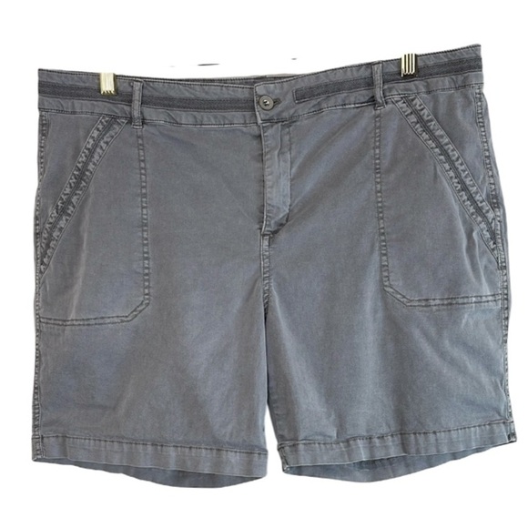 Denver Hayes Sunwashed Casual Shorts Grey Cotton Stretch Size 14 - Picture 11 of 11